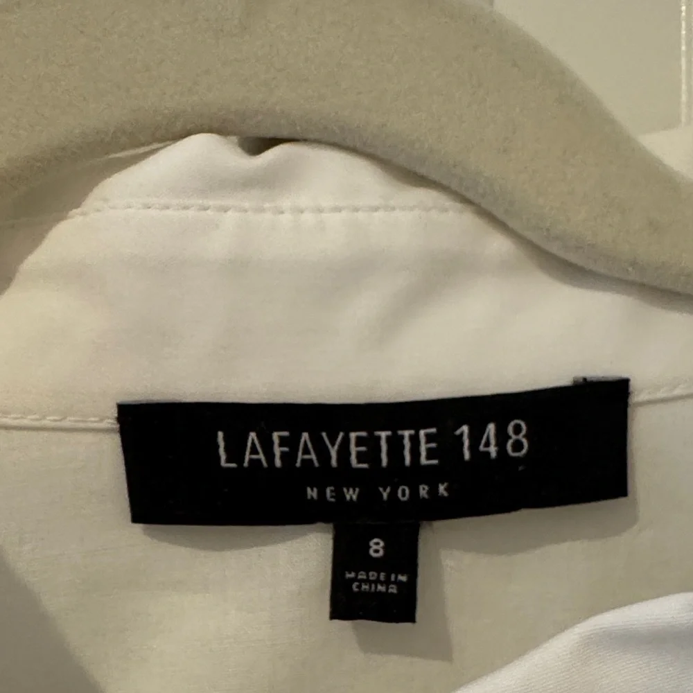 Lafayette 148 New York White Blouse - Picture 2 of 4
